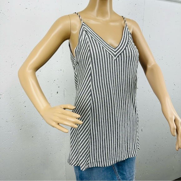 COA Clothing Of AhnJoongHee Clothing Women's Small Striped Ribbed Tank Top NEW - Picture 2 of 12